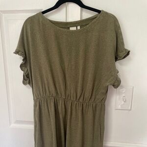 Ruffle sleeve tshirt dress
